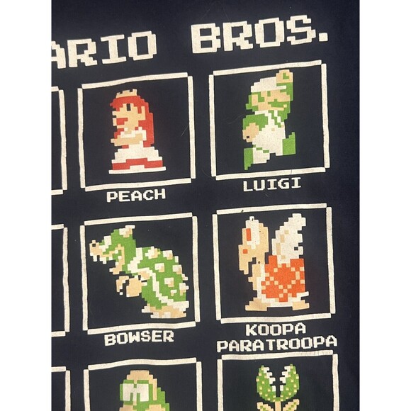 Super Mario Bros T-Shirt Tee Mens Nintendo Luigi Peach Toad Characters 8 Bit 3X - Picture 6 of 14